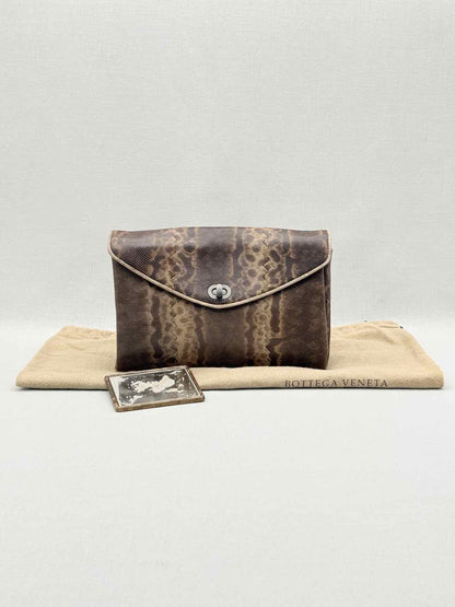 BOTTEGA VENETA Envelope Brown Clutch