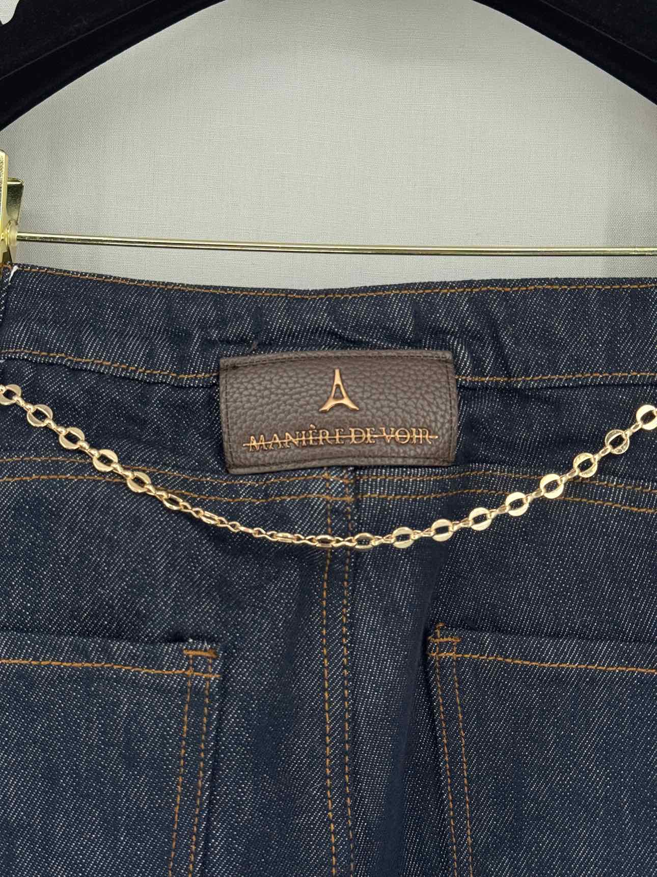 MANIERE DE VOIR Enora Hourglass Blue Size US 8 Jeans