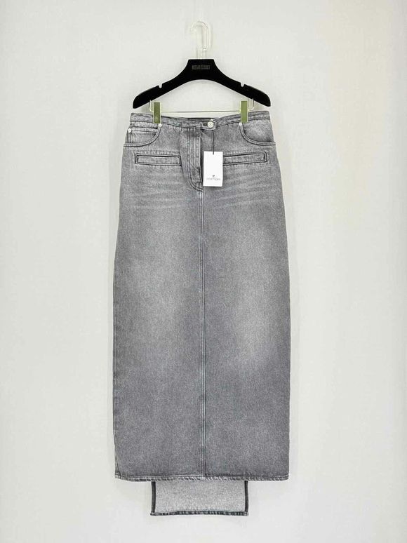 COURREGES Heritage Cut-Out Grey Size US 10 Long Skirt