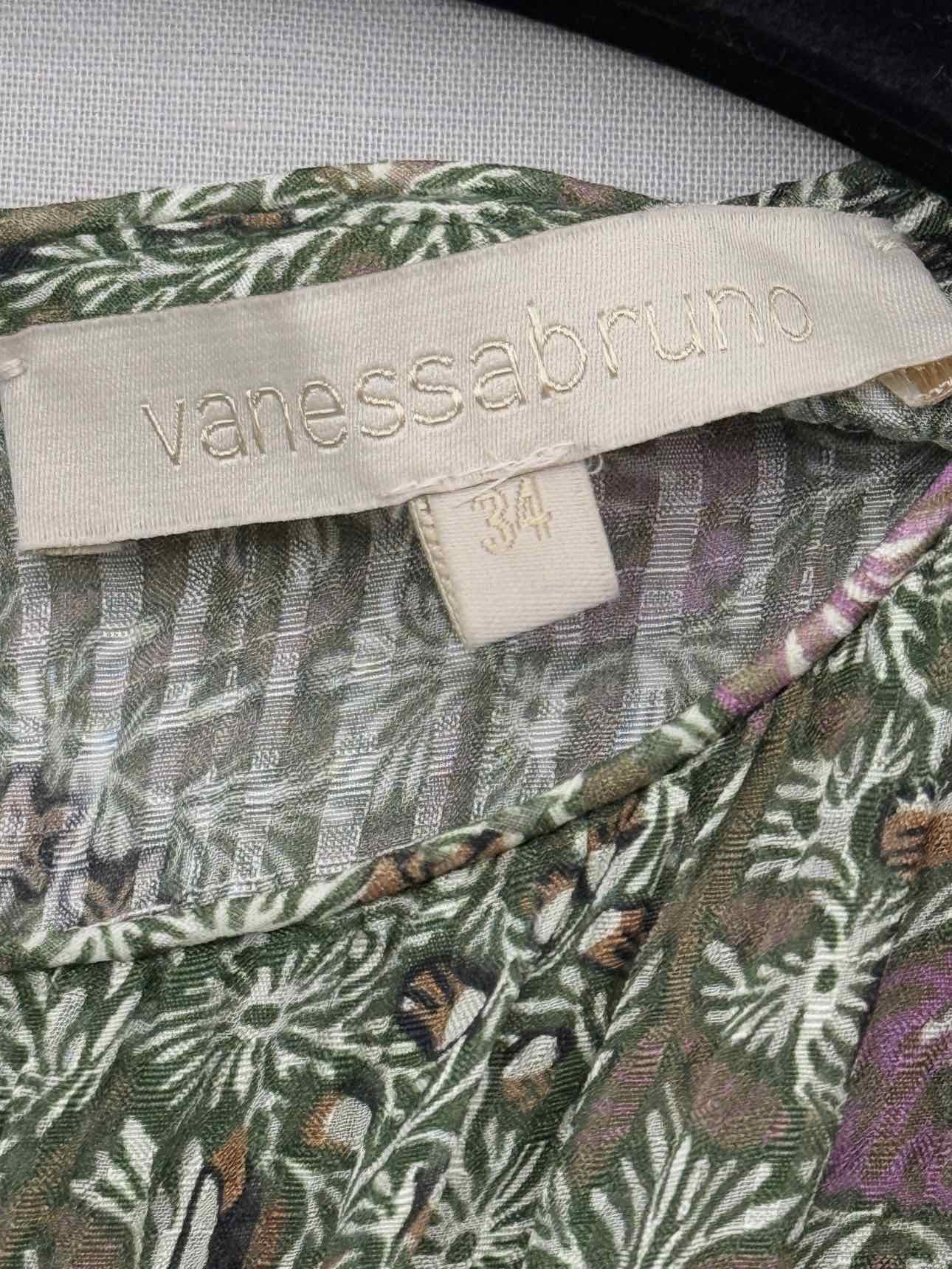 VANESSA BRUNO Green Multicolor Size US 2 Short Dress
