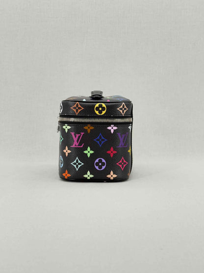 LOUIS VUITTON Nice Black Multicolor Vanity Case