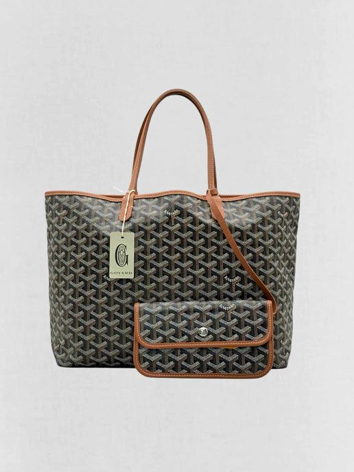 GOYARD Saint Louis PM Black & Tan Tote Bag