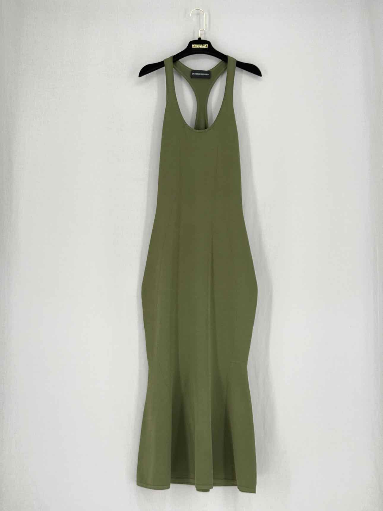 BRANDON MAXWELL Khaki Size Medium Midi Dress