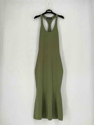 BRANDON MAXWELL Khaki Size Medium Midi Dress