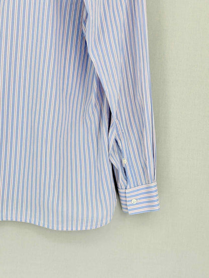BURBERRY Blue & Pink Striped Size 39 Shirt
