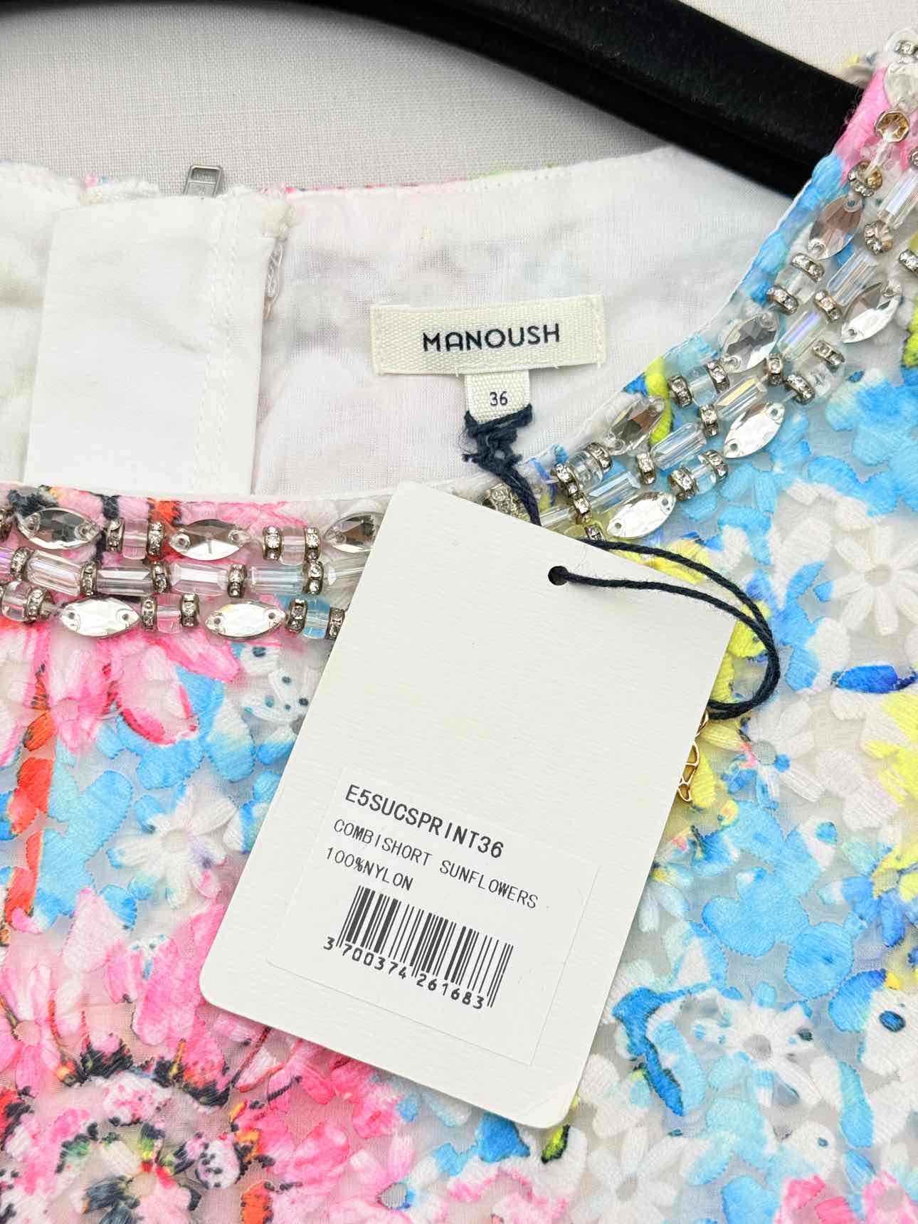 MANOUSH Combishort Pink Multicolor Size US 4 Playsuit