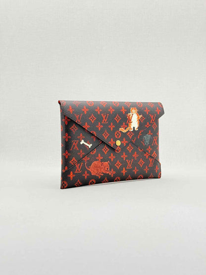 LOUIS VUITTON Black Multicolor Monogram Clutch