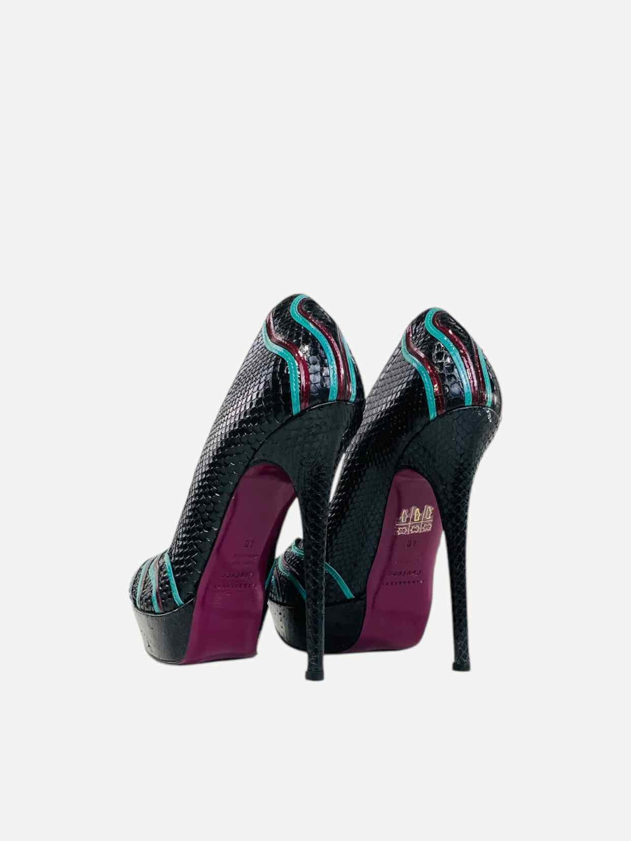 GIBELLIERI COUTURE Black Multicolor Size EU 40 Pumps