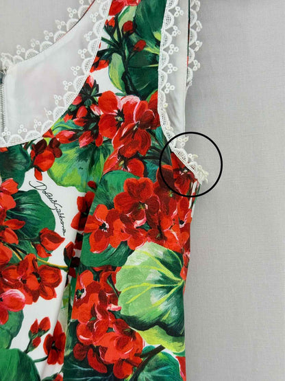DOLCE & GABBANA Red Multicolor Size US 2 Short Dress