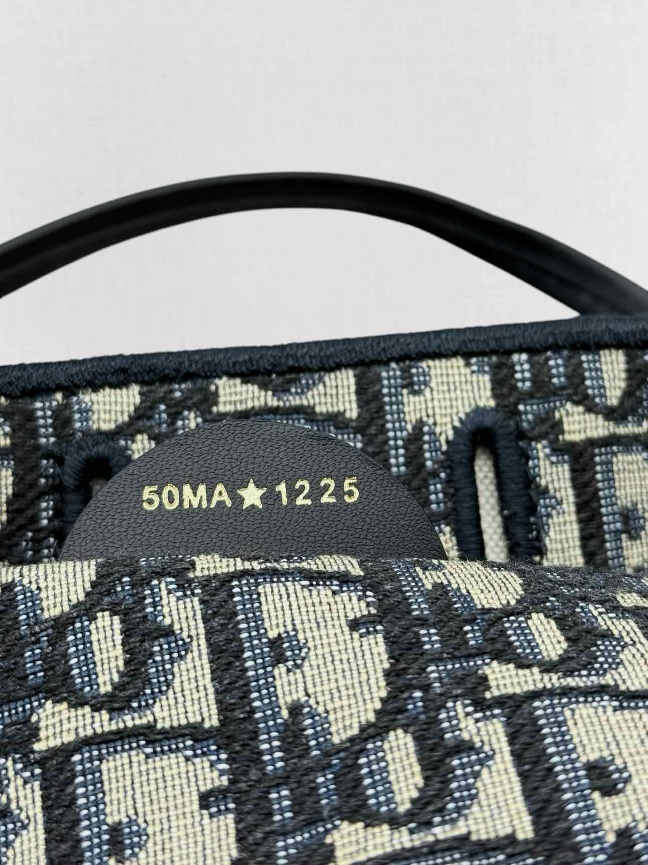 DIOR Promenade Blue & Beige Oblique Jacquard Tote Bag