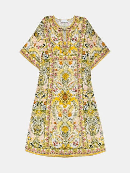 ZIMMERMANN Laurel Yellow Multicolor Long Dress