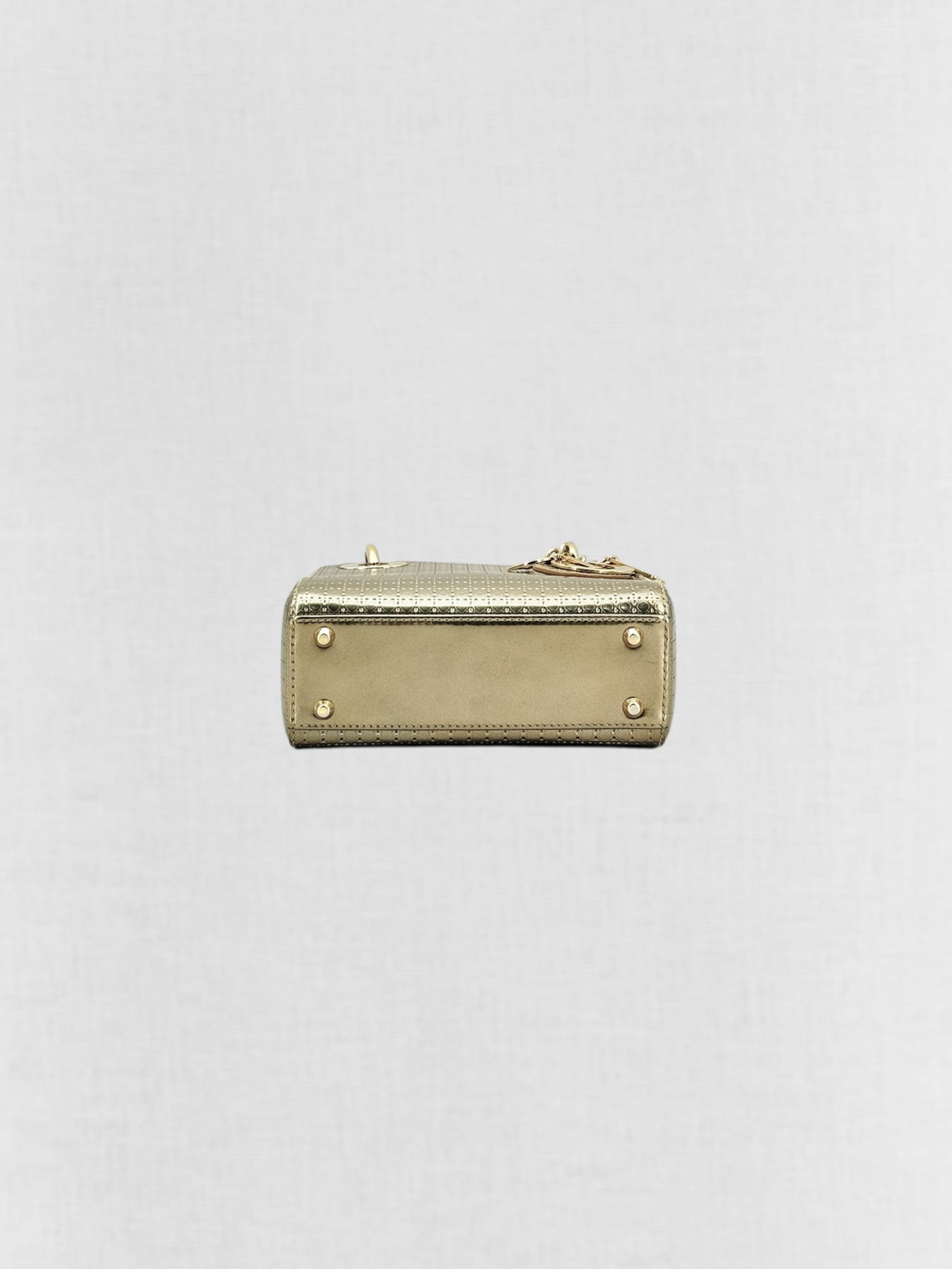 DIOR Lady Dior Bronze Micro Cannage Top Handle