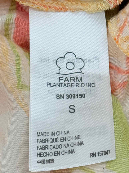 FARM RIO Orange Multicolor Size Small Knee Length Dress