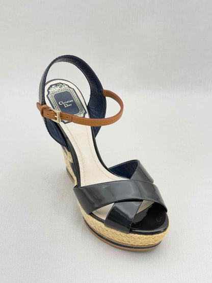 CHRISTIAN DIOR Riviera Black Size EU 37.5 Wedges