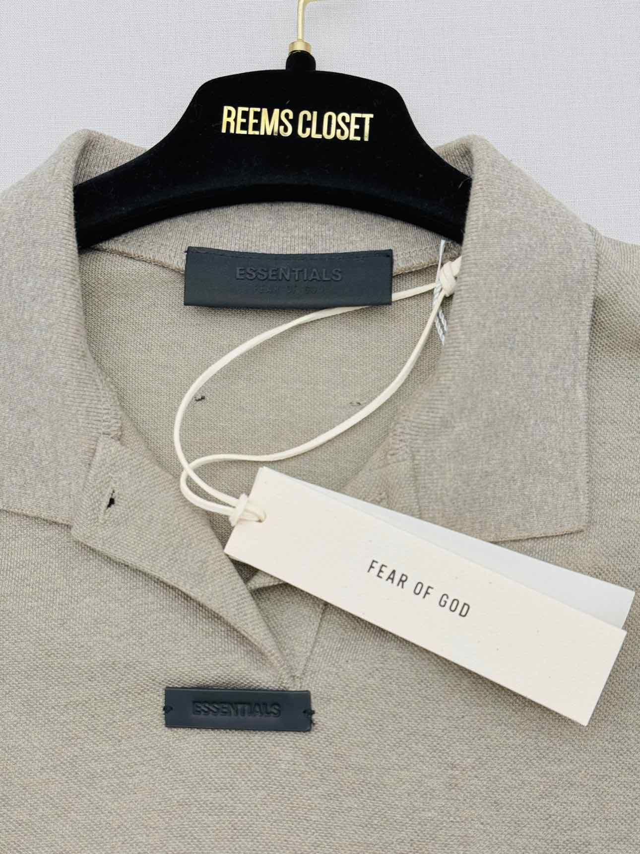 FEAR OF GOD ESSENTIALS Grey Size Medium Polo Shirt