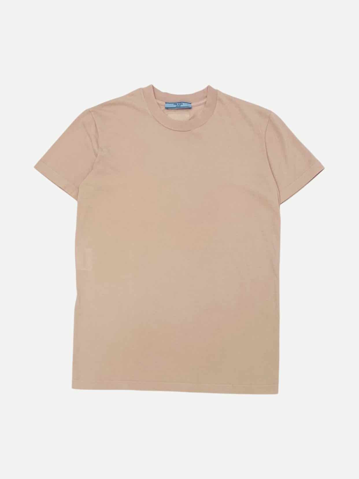 PRADA Round Neck Pink Size XSmall T-shirt