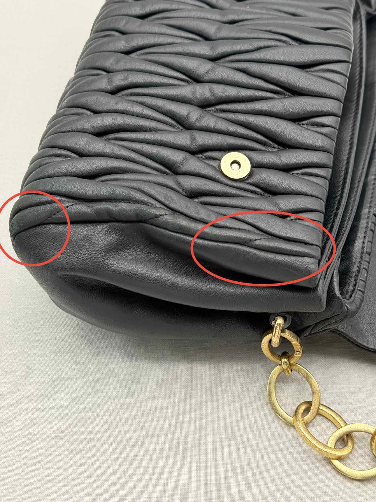 MIU MIU Matelasse Black Shoulder Bag