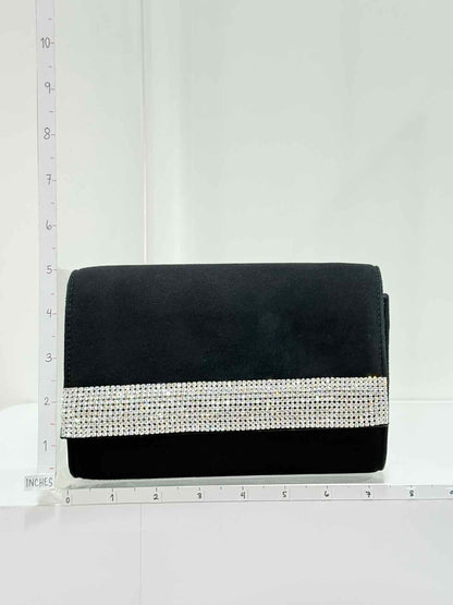 GIUSEPPE ZANOTTI Velvet Black Clutch