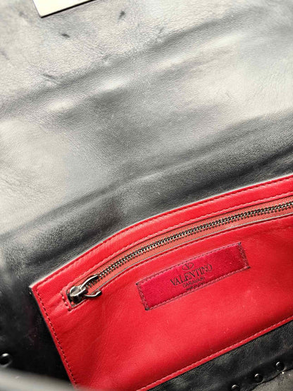 VALENTINO Rockstud Spike Black Shoulder Bag