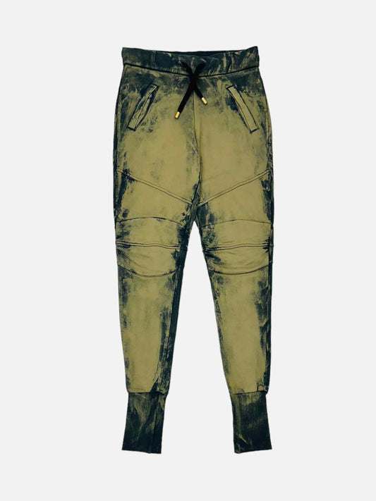 PIERRE BALMAIN Khaki Tie-dye Size US 4 Tracksuit Bottom