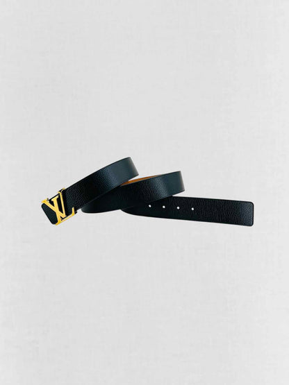 LOUIS VUITTON Black & Tan Belt