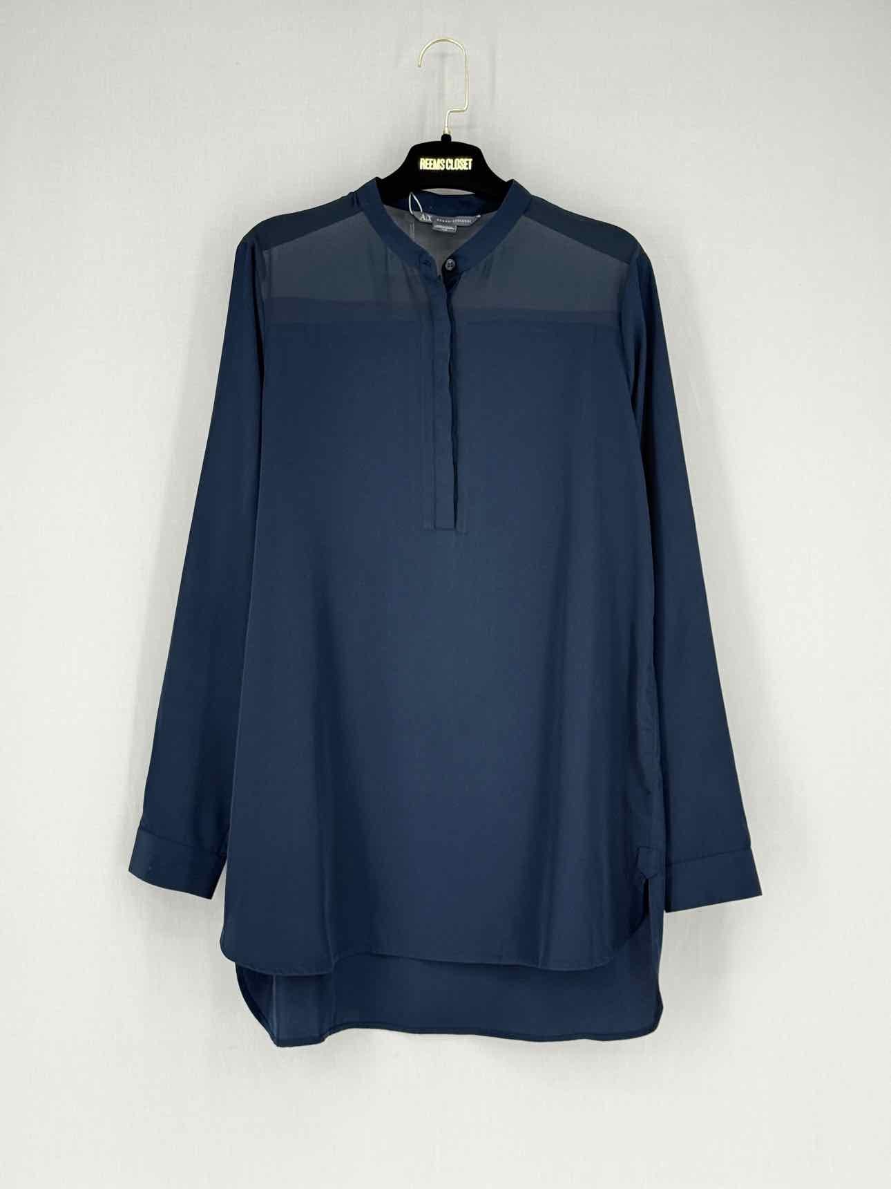 ARMANI EXCHANGE Navy Blue Size Medium Top