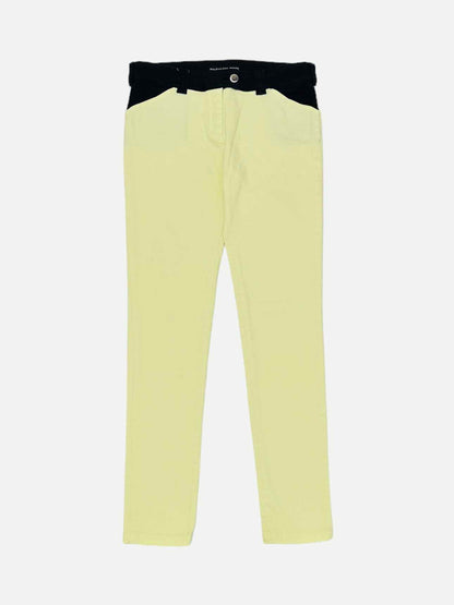 BALENCIAGA Ankle Lime Green & Black Pants