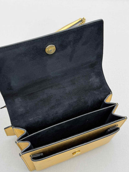 SAINT LAURENT Sunset Metallic Gold Crossbody
