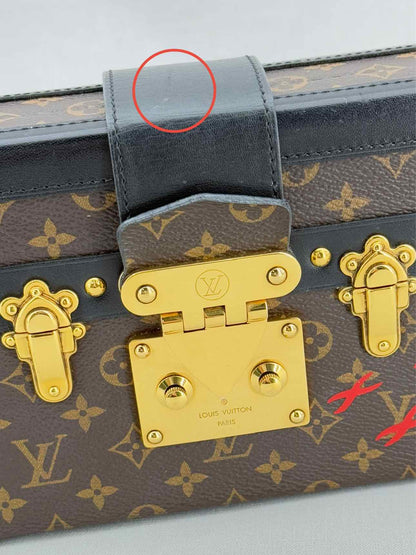 LOUIS VUITTON Petite Malle Brown Monogram Clutch