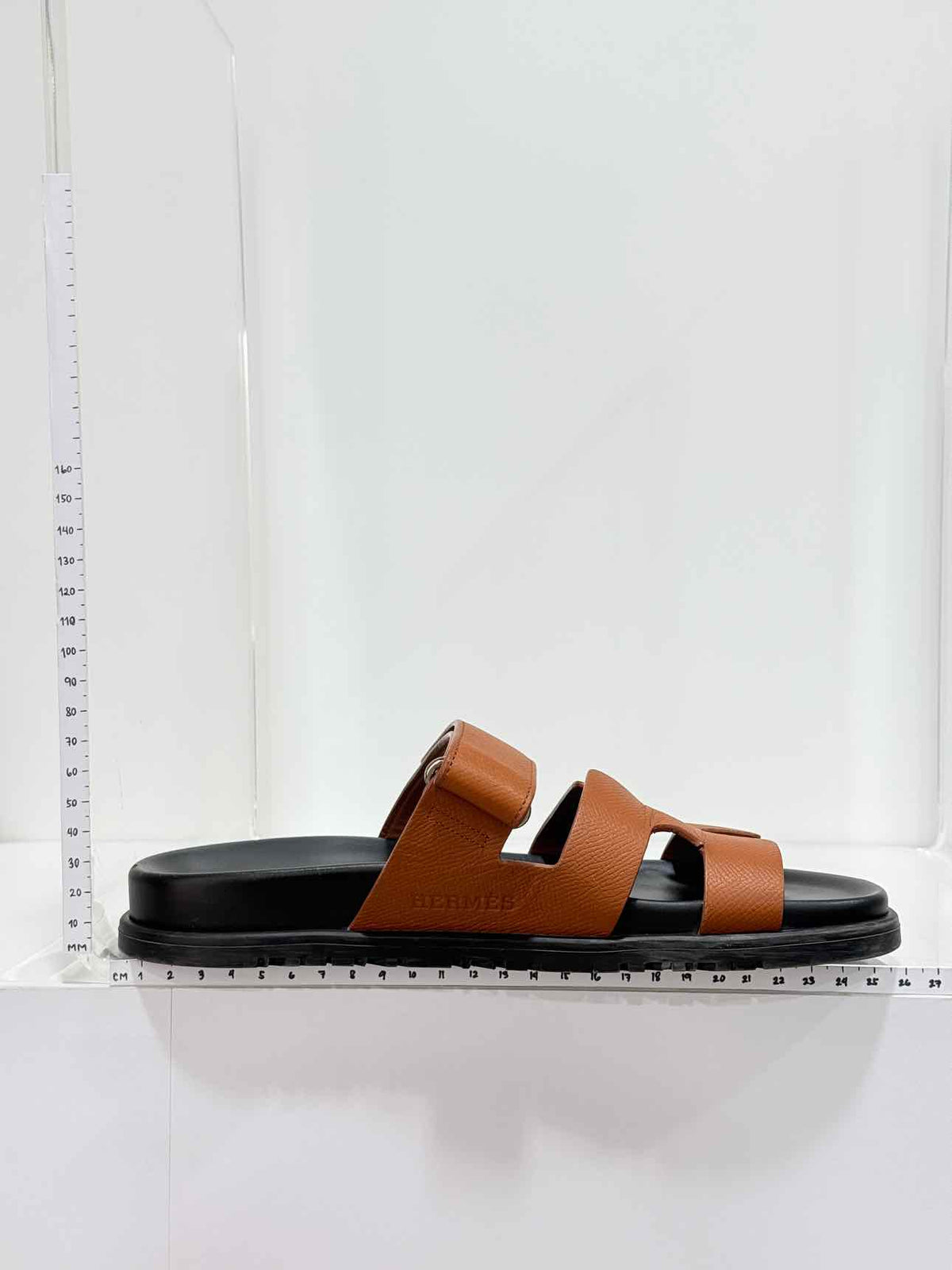 HERMES Chypre Natural Size EU 38.5 Sandals