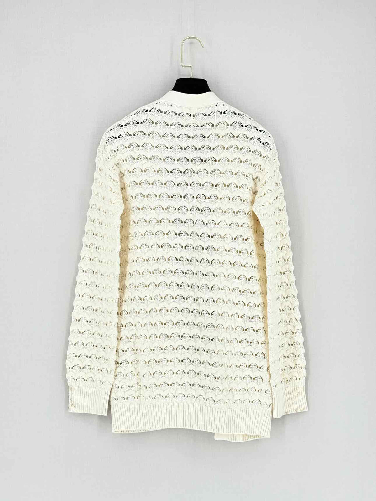 LORO PIANA Beige Eyelet Size XSmall Cardigan