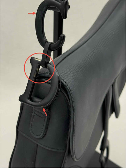 CHRISTIAN DIOR Ultra Matte Black Saddle Bag