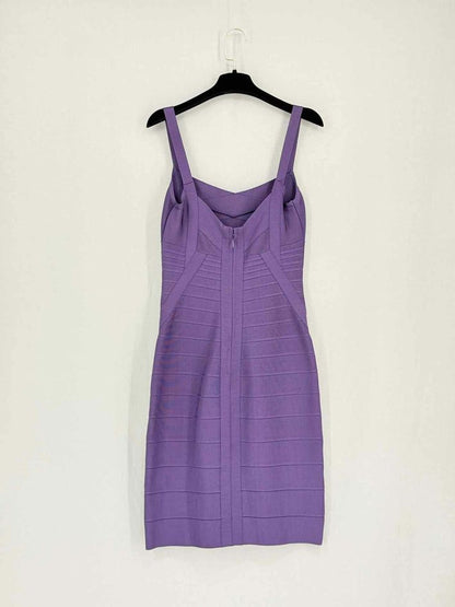 HERVE LEGER Bandage Purple Size Medium Short Dress