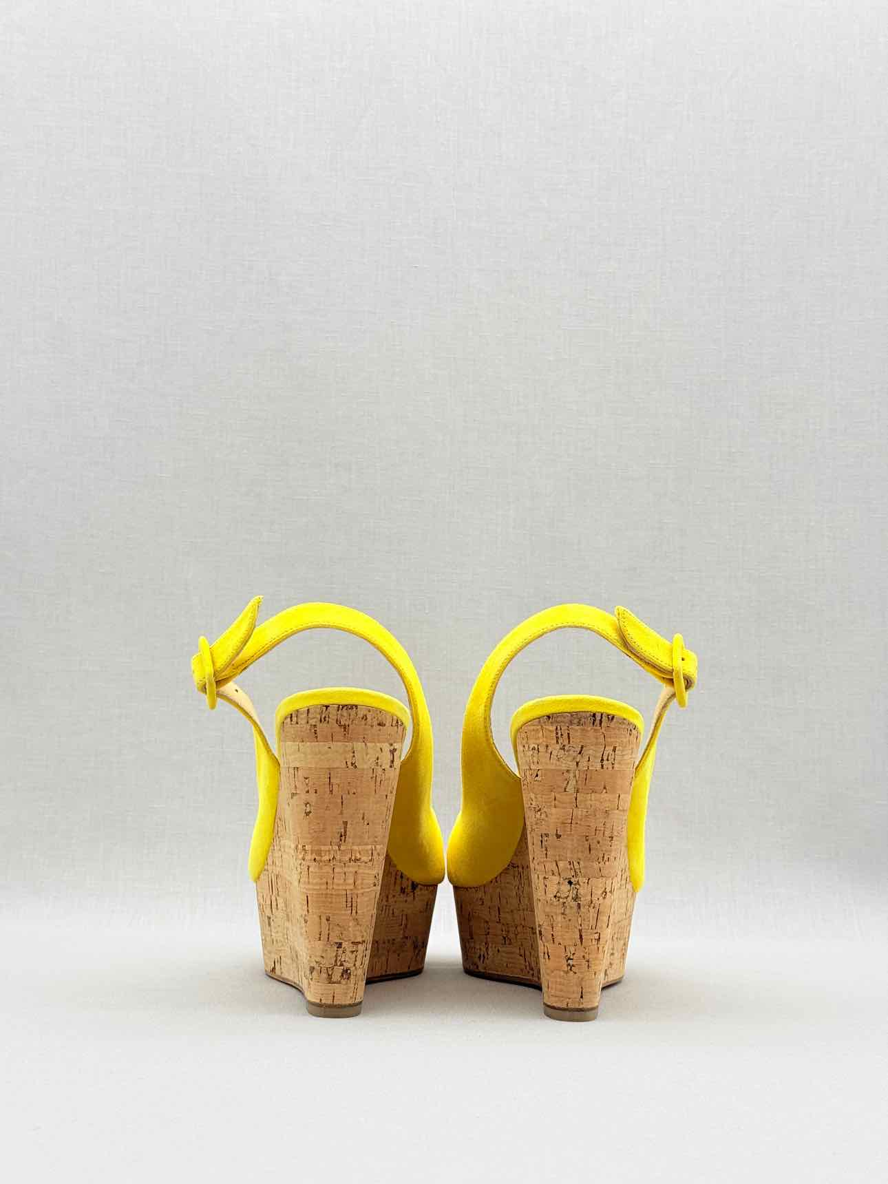 CHRISTIAN LOUBOUTIN Yellow Size EU 38 Wedges