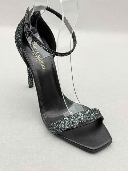 SAINT LAURENT Ambar Glitter Size EU 40 Heeled Sandals