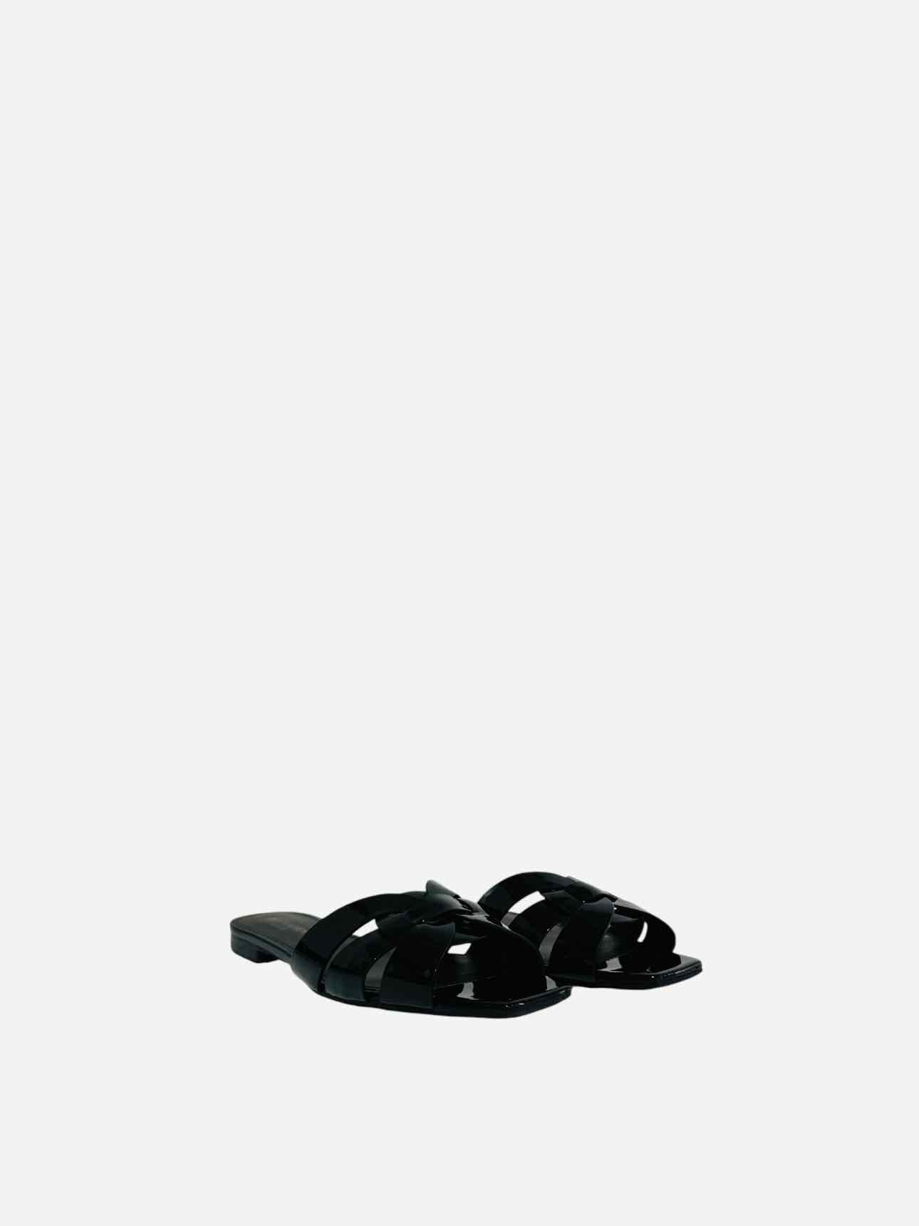 SAINT LAURENT Tribute Black Flats 38