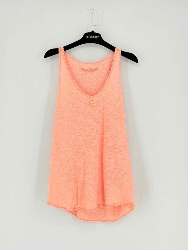 ZADIG & VOLTAIRE Hilda Flamme Peach Size Large Top