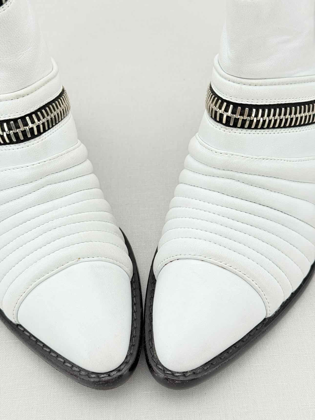 GUISEPPE ZANOTTI White Quilted Size EU 38 Ankle Boots