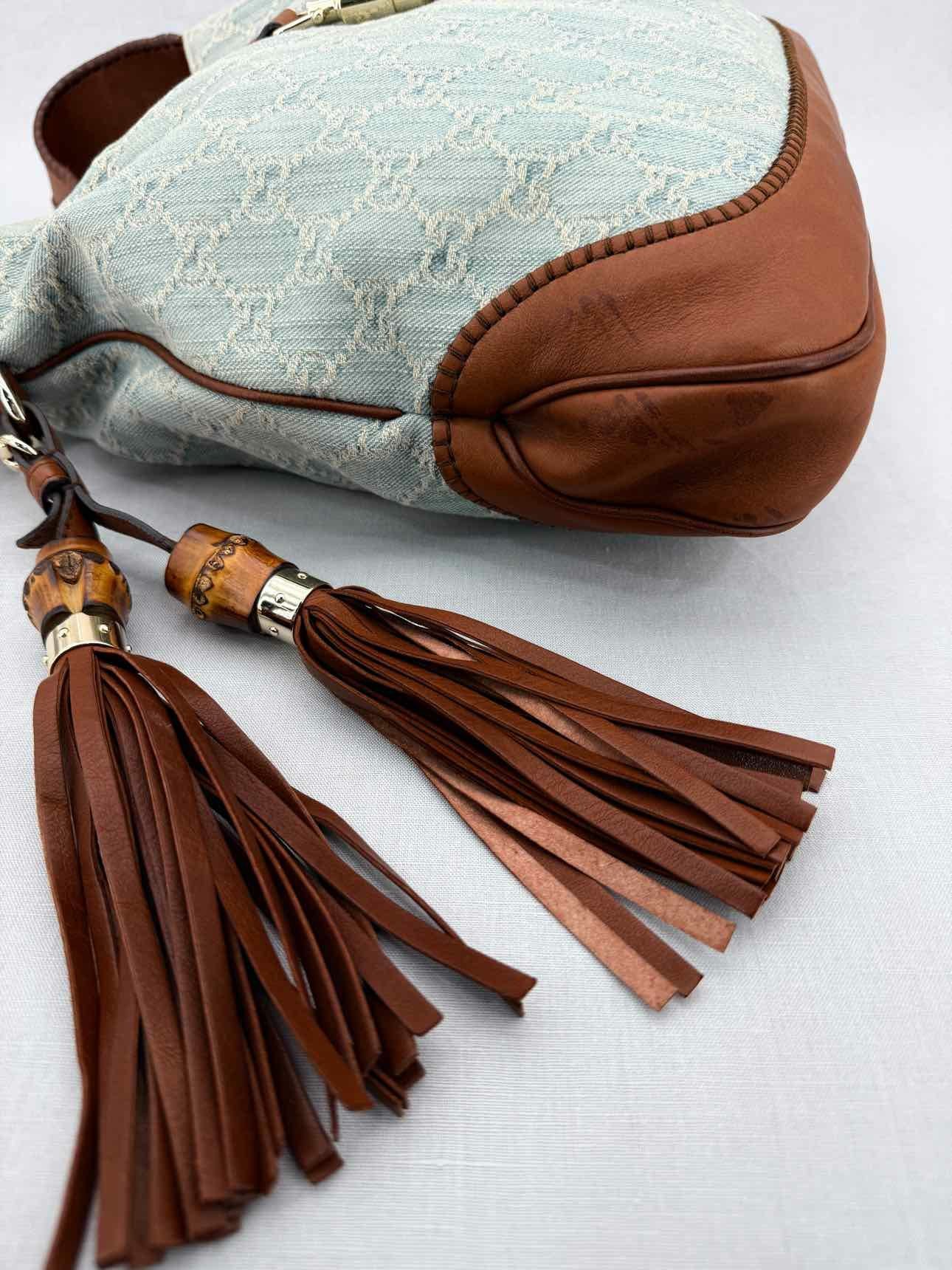 GUCCI New Jackie Blue & Brown GG Hobo bag