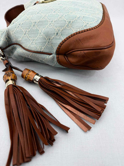 GUCCI New Jackie Blue & Brown GG Hobo bag
