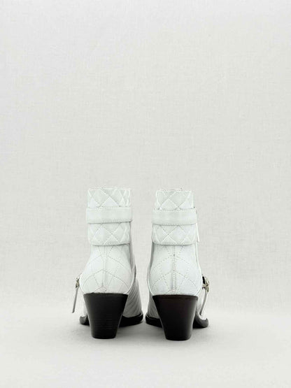 GUISEPPE ZANOTTI White Quilted Size EU 38 Ankle Boots