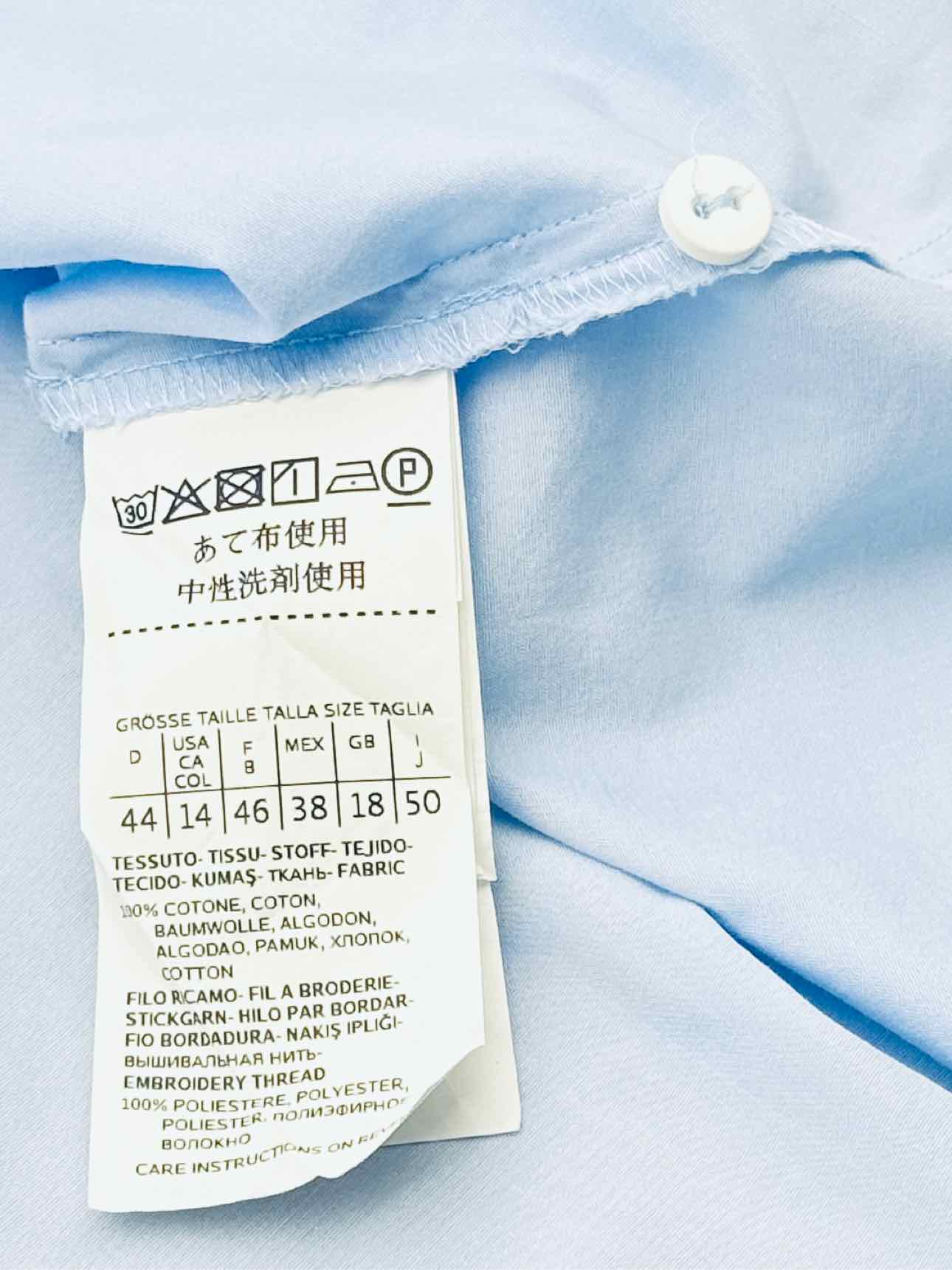 MARELLA Pastel Blue Embroidered Size US 14 Blouse