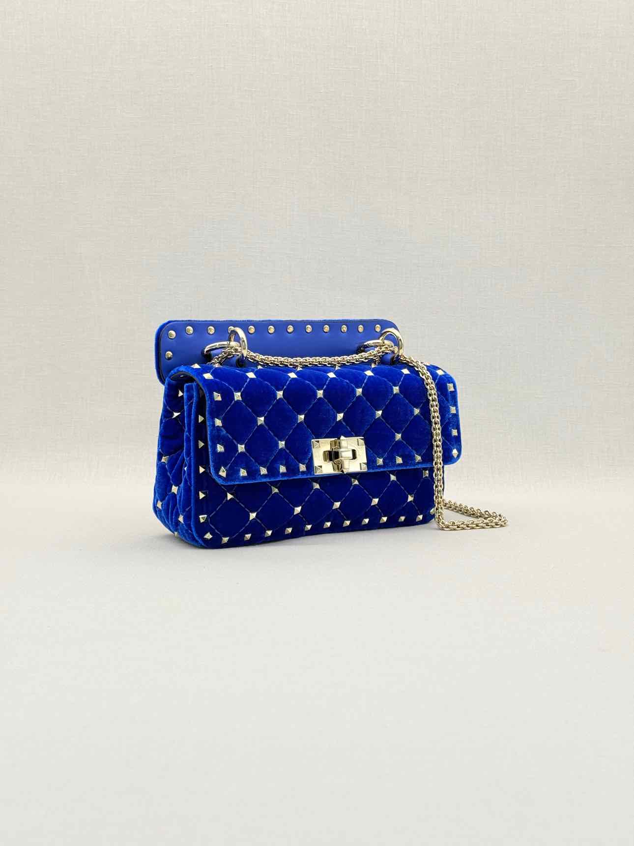 VALENTINO GARAVANI Rockstud Royal Blue Shoulder Bag