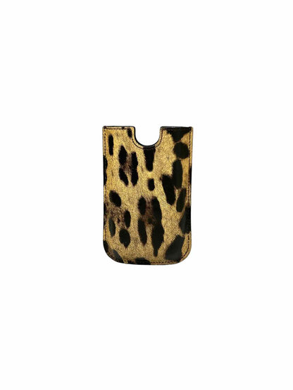 DOLCE & GABBANA Brown & Tan Leopard Phone case