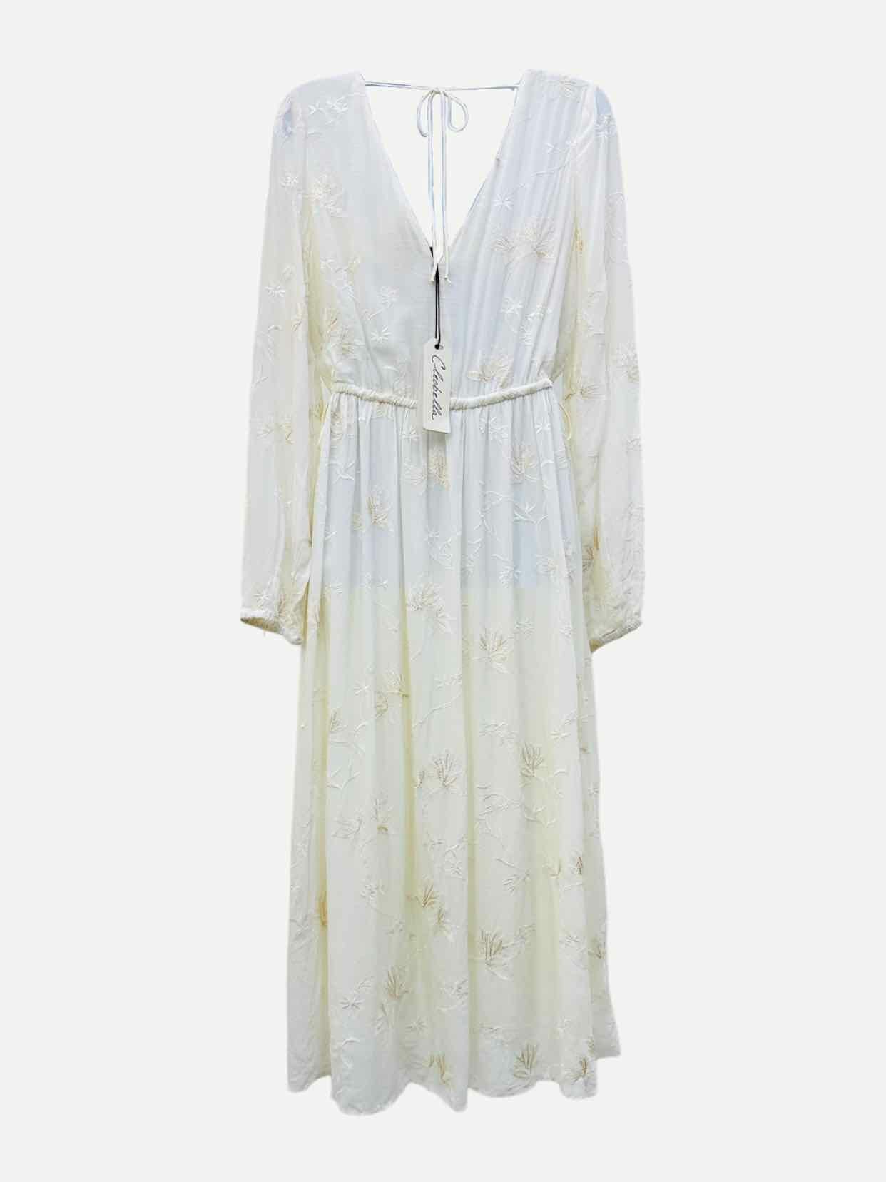 CLEOBELLA Off-white Printed Size Small Midi Dress