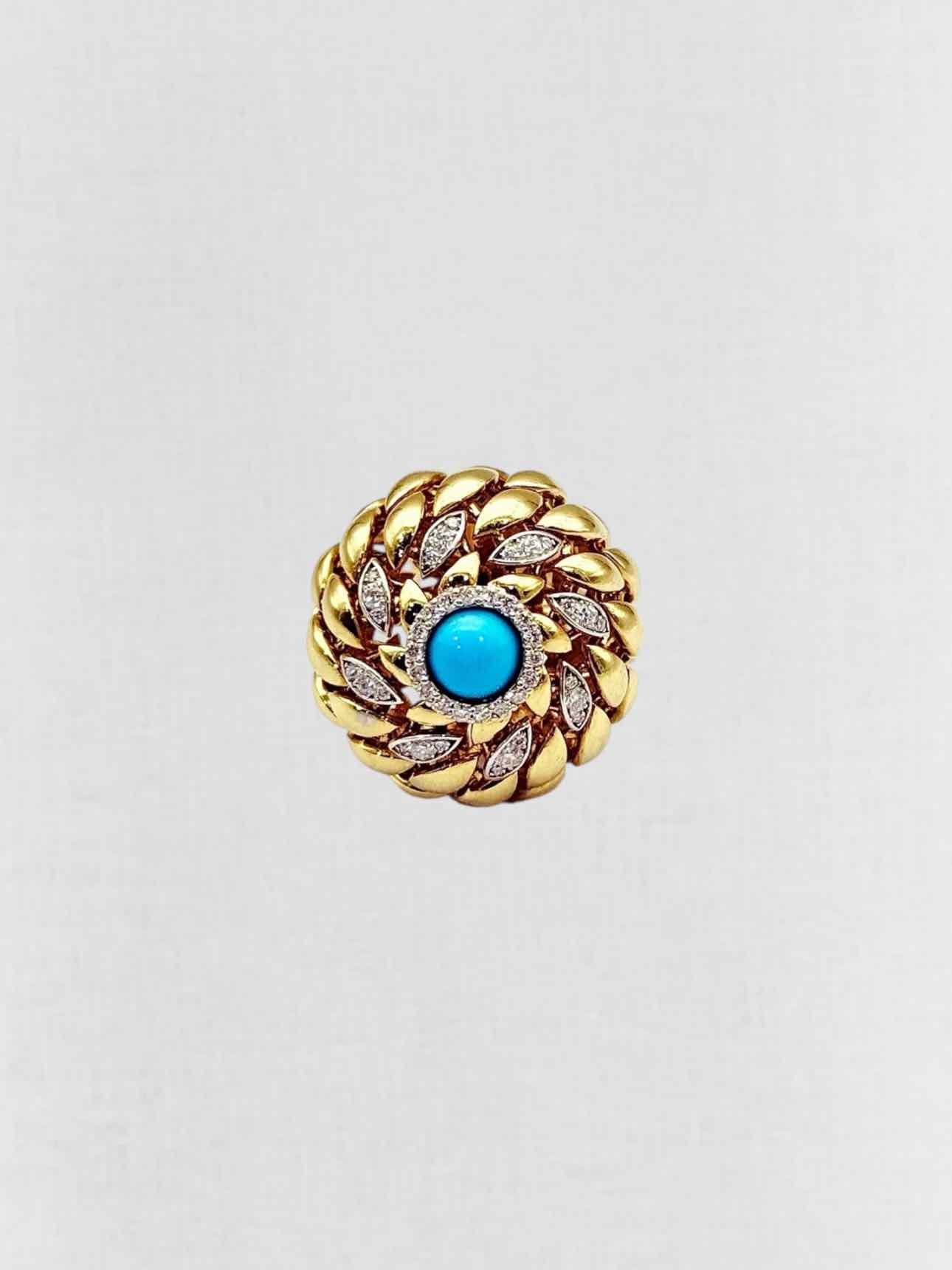 FERRARI FIRENZI turquoise & diamonds 2pc Set