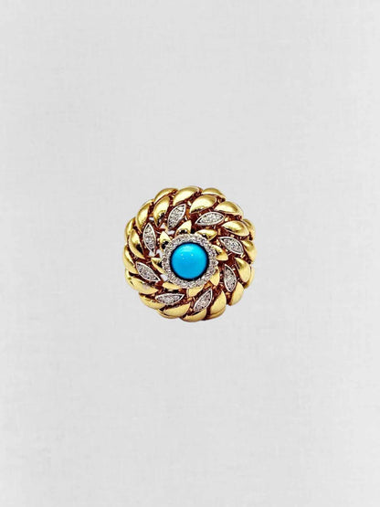 FERRARI FIRENZI turquoise & diamonds 2pc Set