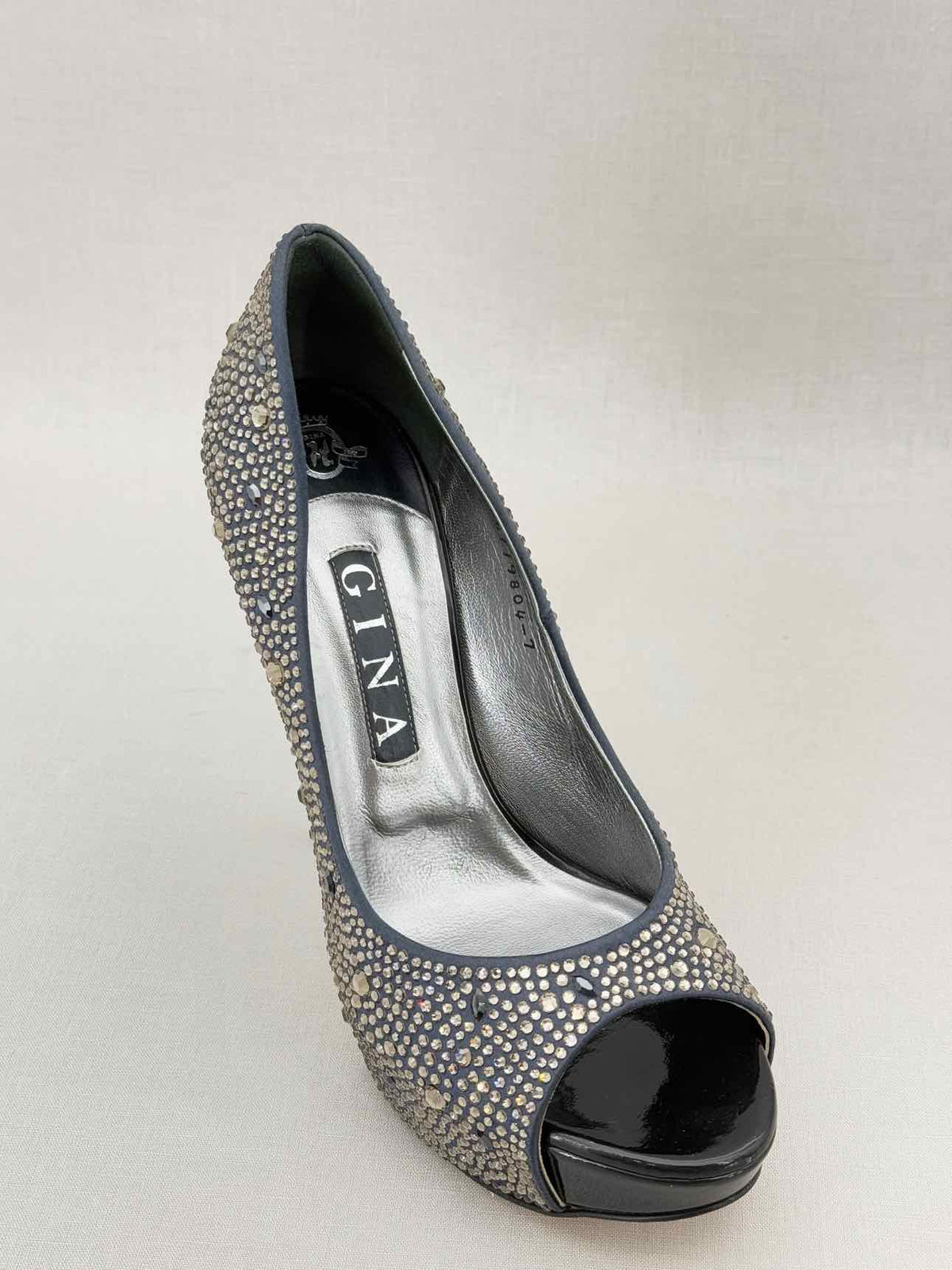 GINA Black Swarovski Embellished Size EU 40 Pumps