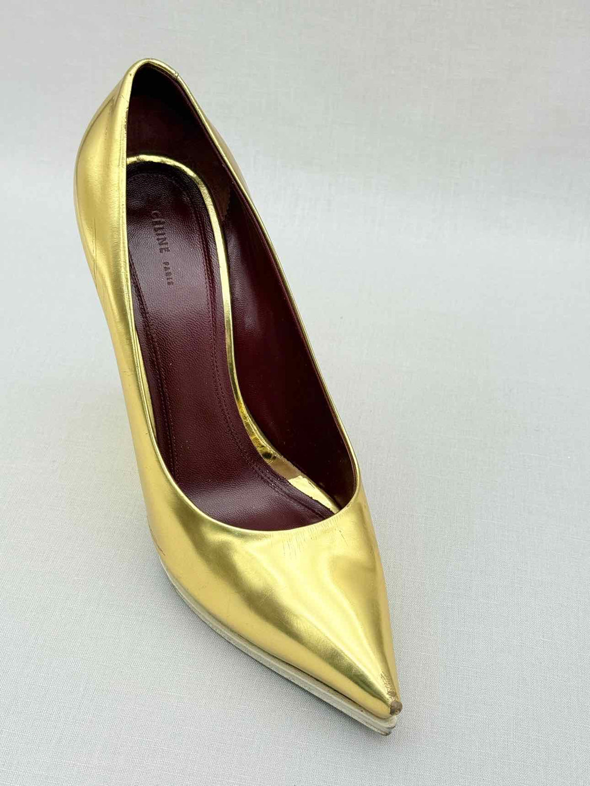 CELINE Metallic Gold Size EU 38.5 Wedges