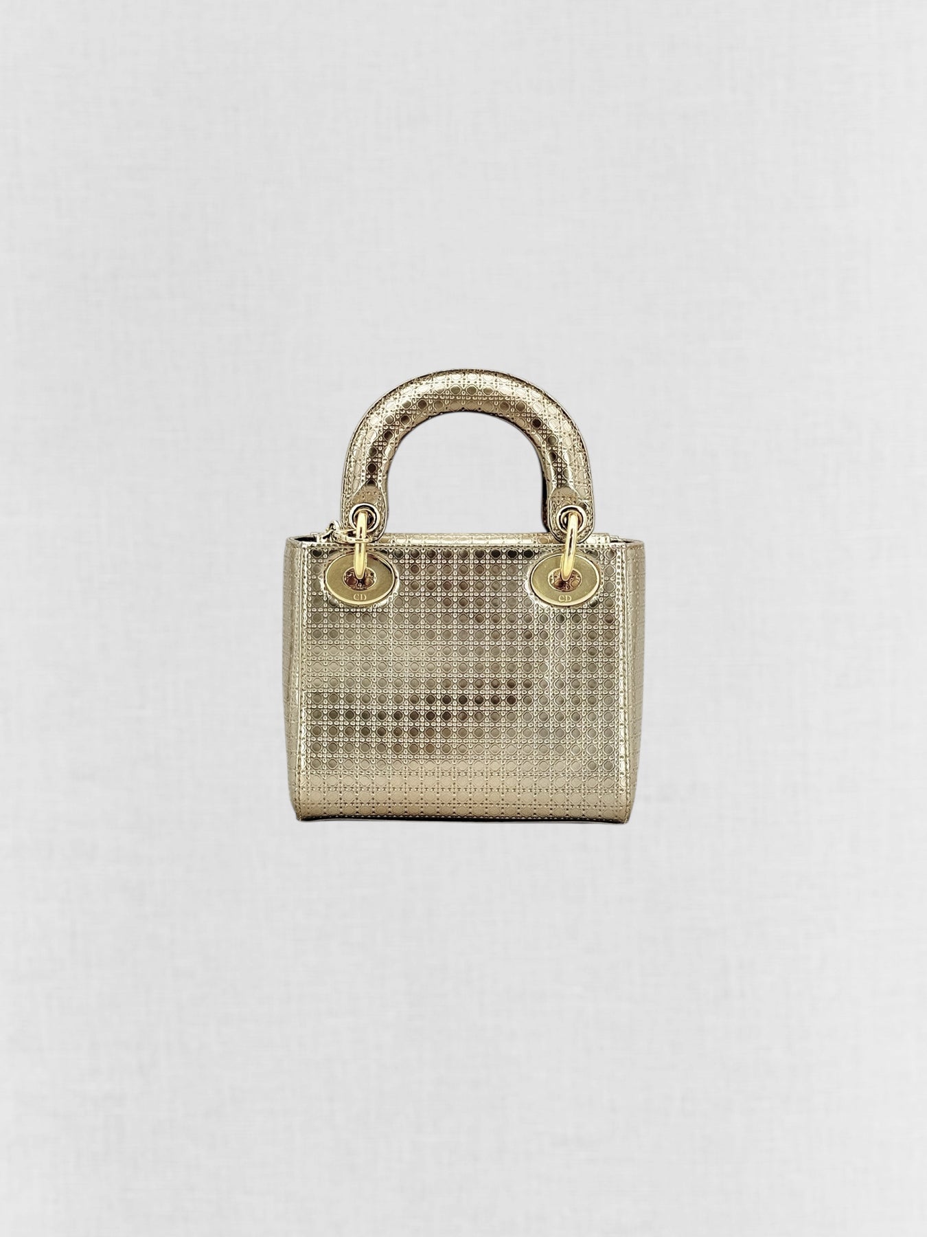 DIOR Lady Dior Bronze Micro Cannage Top Handle